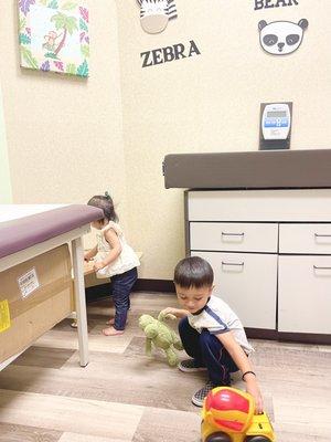 First time seeing them enjoying being at the doctors !