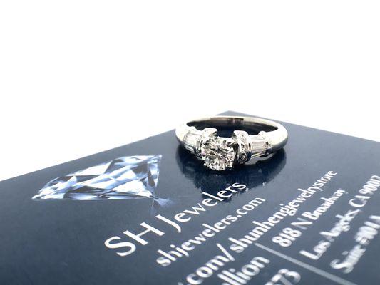 White Gold and Diamond Engagement Ring