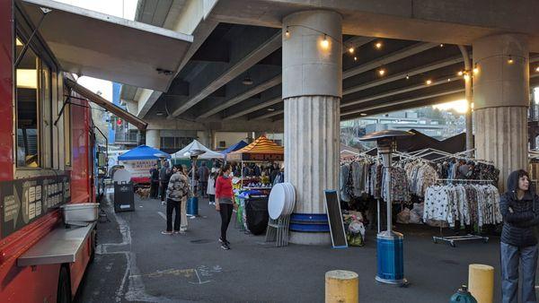 A happening scene under the Fremont Bridge