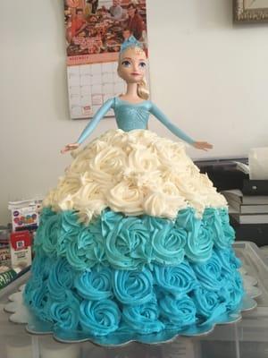 Frozen doll cake