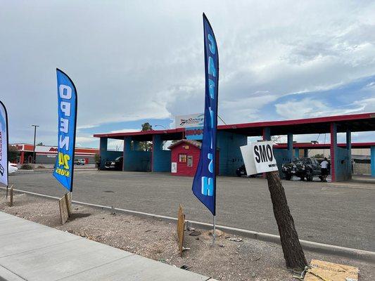 Self service carwash bays