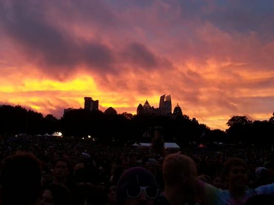 Sunset over Midtown during the festival