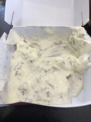 This how you're given tartar sauce on the  side