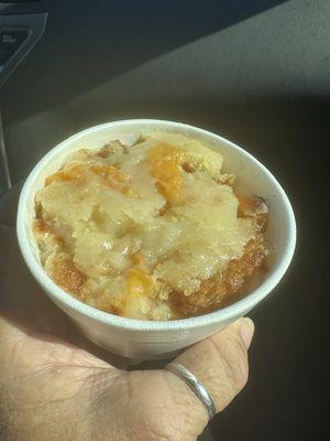 Peach cobbler!  The BEST!!