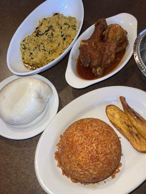 Egusi Soup, Jollof Rice