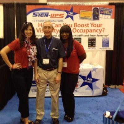 2013 HAA Education Conference and Expo, Robert visiting with Norma Alvera and Yolanda Wilson with SMI Reality