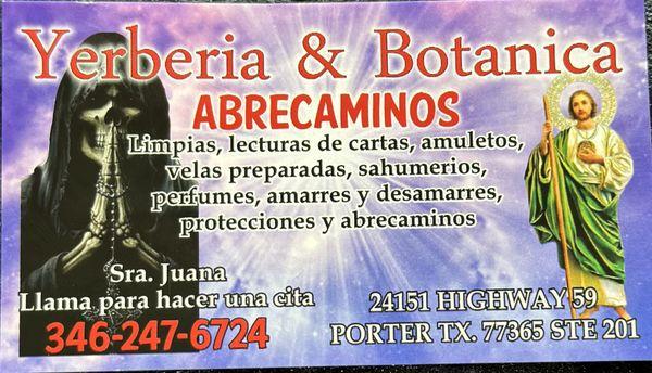 Yerberia & Botanica ABRECAMINOS
346 247 6724