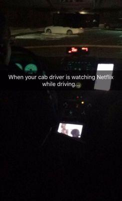 Terrible driving and terrifying driving AND driver watching Netflix while driving??? I'm scared for my life!