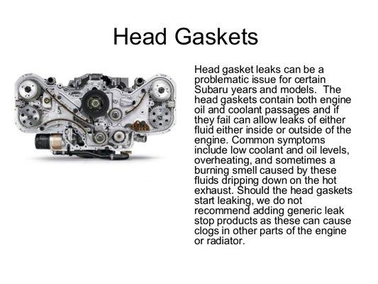 Macs Auto Repair in Salem can replace the head gasket on your Subaru