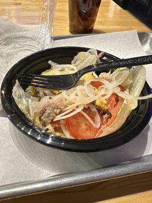 Burger in a bowl