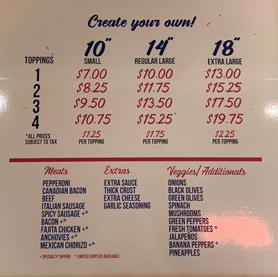 Updated 2024 Menu!