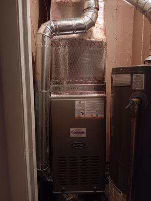 Great! Im so happy with the quality of work that was done in installing my brand new furnance. Thank you, for doing an excellent job.