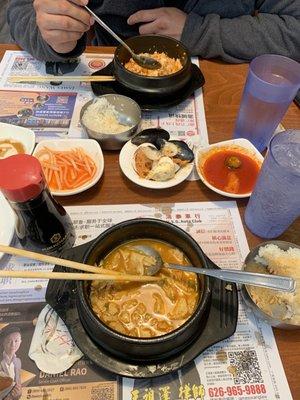 Seafood Tofu Soup Beef Tofu Soup