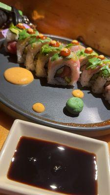 Firecracker roll. Not on the menu, but if you ask nicely, Danny will make it.