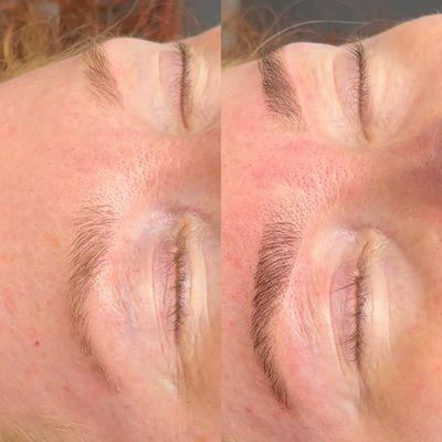 Brow wax and tint