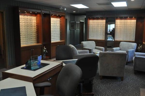 Take your time and enjoy our large  and comfortable optical where you can chose from almost 1000 frames.