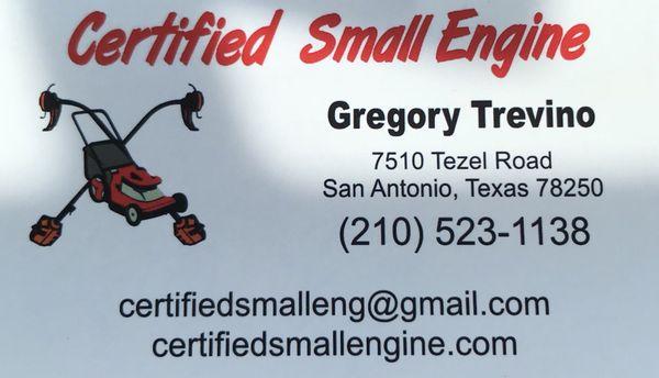 Certified Small Engine