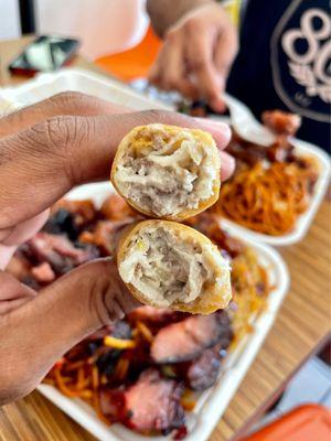 Cream Cheese Beef Egg Rolls. Lunch 8/14/2022