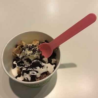 Cake batter and chocolate froyo!