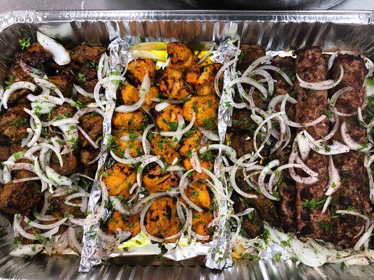 Family style? Office parties? Catering? We do it all! Let us know how we can help! Pictures: Steak meat, chicken thigh, beef luleh.