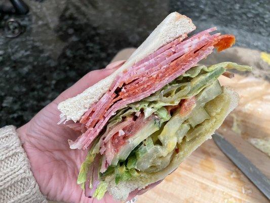 1/4 lb Italian on Italian Bread with all the fixings. I love their deli!