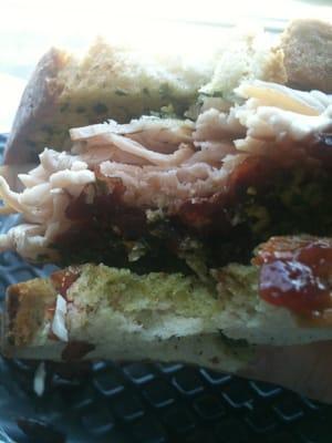 Alisha sub (turkey, cranberry, pesto sauce). On gf bread