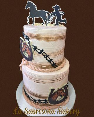 Cowboys tier cake