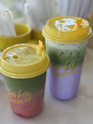 Strawberry Matcha and Purple Rain Matcha