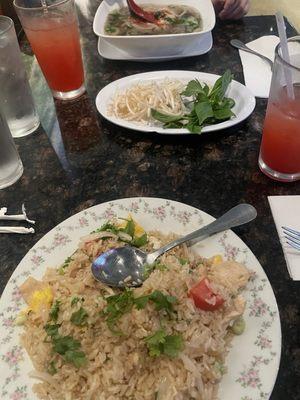 Fried rice and brisket pho