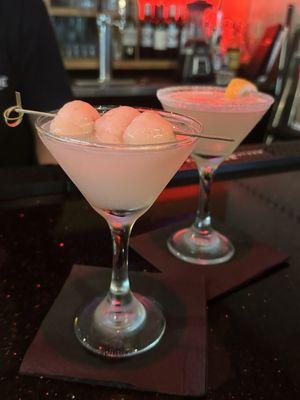 Lychee martini and lemon drop