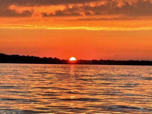 Customer sunset photo on American Beauty II in Sag Harbor