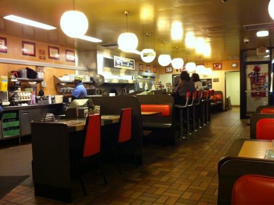 Interior, older model Waffle House, but very clean.