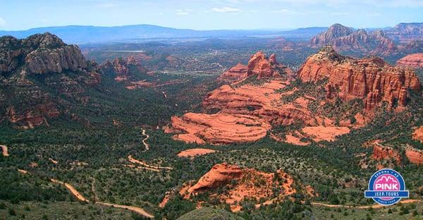 View Sedona's red rock landscape on our Scenic Rim Tours.