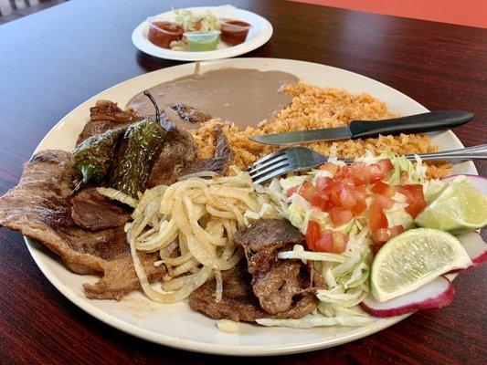 Carne asada plate always a classic choice here.