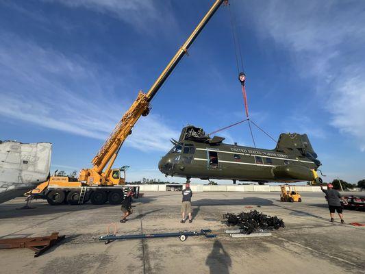 SER Crane Rental lifting USAF chopper