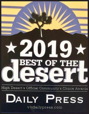 Thank you High Desert for Voting Dr. Velasquez Best of The Desert Internal Medicine once again!