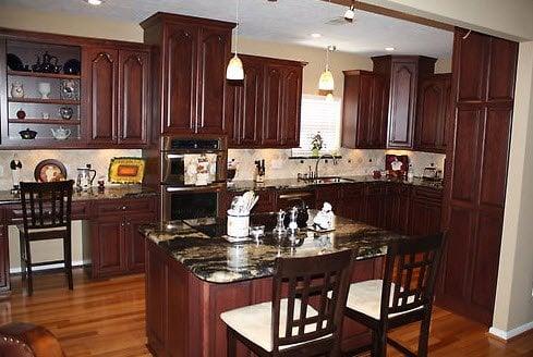 Custom Amish-built wood kitchen cabinets, Denver CO