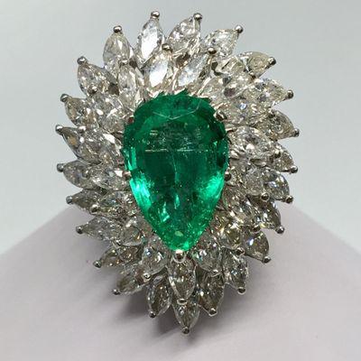 Rare 1950's Columbian Emerald Ring/ Pendant!