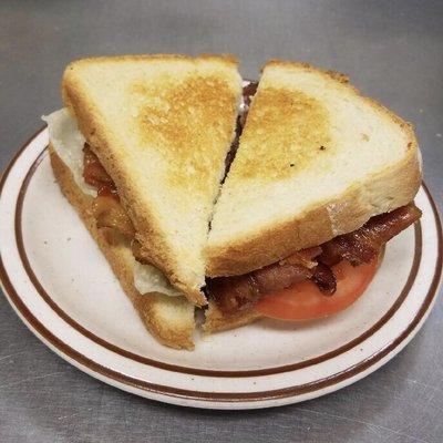 Toasted BLT on our homestyle white bread!