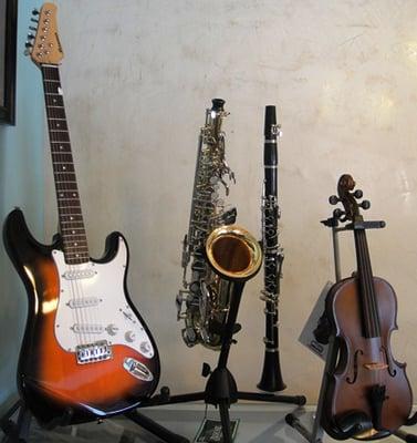 Instrument sales, rentals and rent to own options.