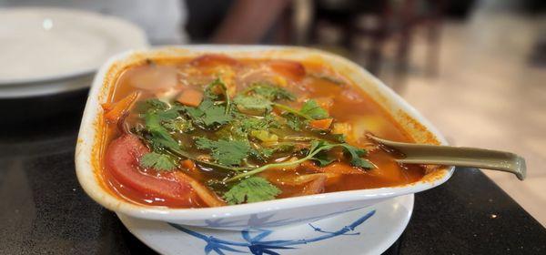 Tom yum A10. Ohn Noh Soup (Vegetarian, Coconut Milk based soup)