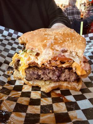 Burgers and mozzarella sticks