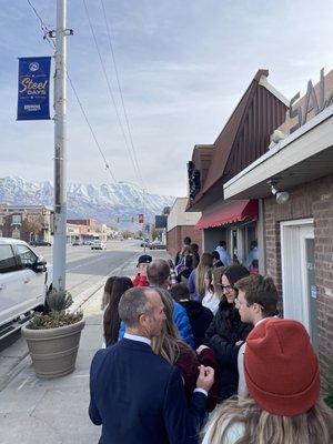 The line out the door when we arrived.