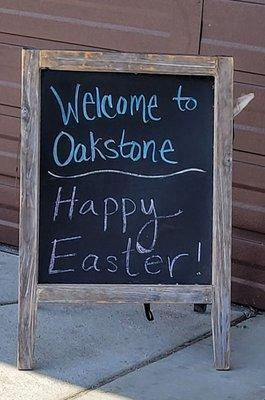 Signage for Easter.