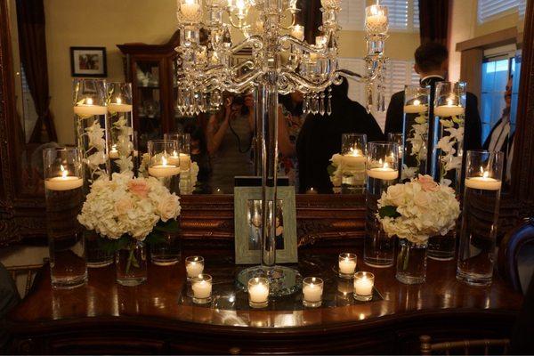 Table decor with candles