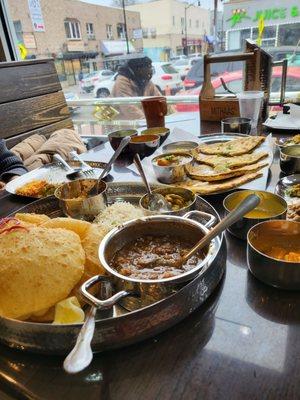 Gujarati thali and gobhi paratha