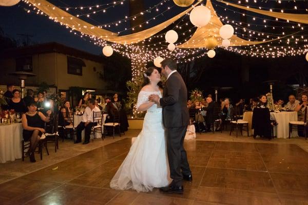 So happy we had Stacy take care of the chairs and dance floor.