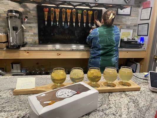 Harder cider flight $10