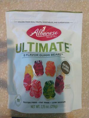 The best gummi bears. They are near the registers.