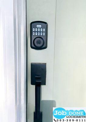 Upgrading to a modern keyless entry system! No more worries about losing keys.